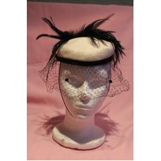 Sonni of San Francisco cocktail Dress Up  Felt  feather Hat   eb-84548752
